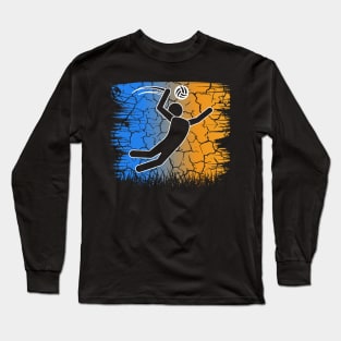 Travel back in time with beach volleyball - Retro Sunsets shirt featuring a player! Long Sleeve T-Shirt